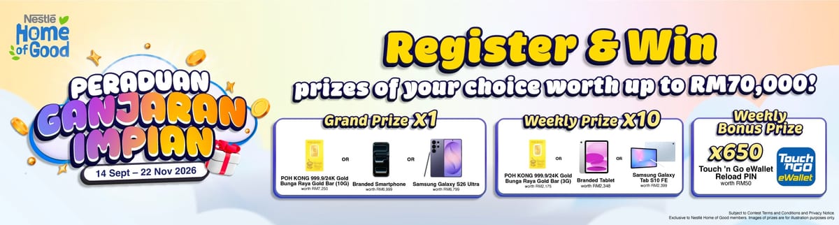 Peraduan Ganjaran Impian – Register & Win Prizes Worth Up to RM70,000