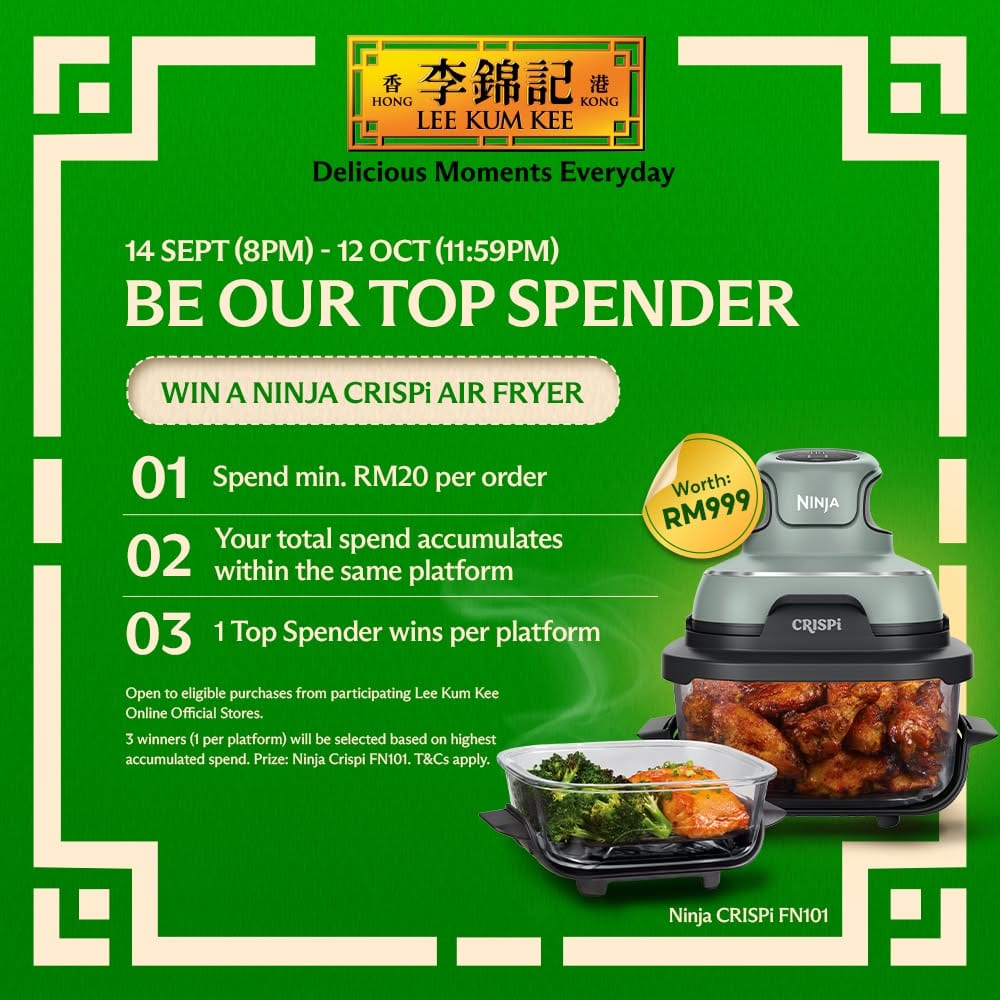 Lee Kum Kee September Deals - Be Our Top Spender, Win a Ninja CRISPi Air Fryer