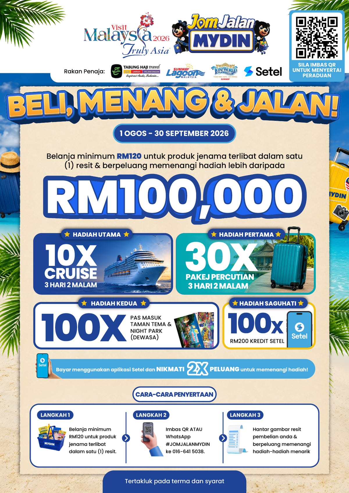 MYDIN Beli, Menang & Jalan! – Win Cruise & Holiday Packages Worth Over RM100,000